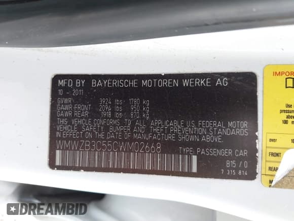 ✅ 2012 MINI Countryman • VIN: WMWZB3C55CWM02668 • Lot: 42961283. Listed on IAAI with 122,302 mi. Free auction sales archive from the USA and detailed vehicle history report at DreamBid. Image 9.