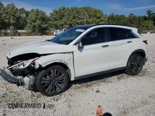 ✅ 2021 Infiniti QX50 Luxe • VIN: 3PCAJ5BA4MF120377 • Lot: 85152225. Listed on Copart with 65,491 mi. Free auction sales archive from the USA and detailed vehicle history report at DreamBid. Image 1.