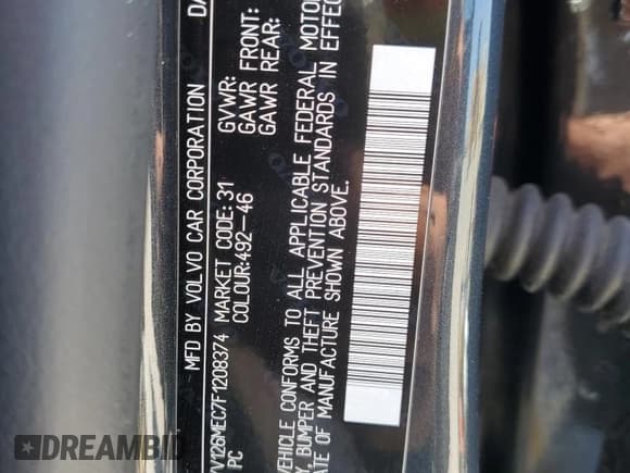 ✅ 2015 Volvo V60 • VIN: YV126MEC7F1208374 • Lot: 61755635. Wystawiony na Copart z przebiegiem 104 950 mil. Bezpłatny archiwum sprzedaży aukcyjnych z USA i szczegółowy raport historii pojazdu na DreamBid. Zdjęcie 12.