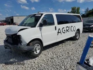 ✅ 2023 Chevrolet Express Passenger LS • VIN: 1GAZGNFP5P1138053 • Lot: 69814074. Listed on Copart with 19,516 mi. Free auction sales archive from the USA and detailed vehicle history report at DreamBid. Image 1.