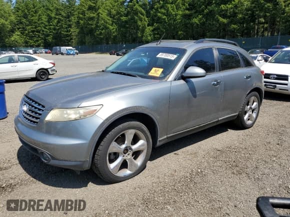 ✅ 2003 Infiniti FX Options • VIN: JNRBS08W23X404506 • Lot: 59700515. Listed on Copart with 206,187 mi. Free auction sales archive from the USA and detailed vehicle history report at DreamBid. Image 1.