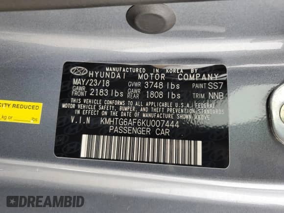 2019 Hyundai Veloster 2.0 z VIN KMHTG6AF6KU007444, wystawiony jako Copart lot #84237024 z przebiegiem 60 996 mil mil oraz Szkoda całkowita • Salvage title. Historia ofert i sprzedaży dostępna na DreamBid. Obrazek 14.