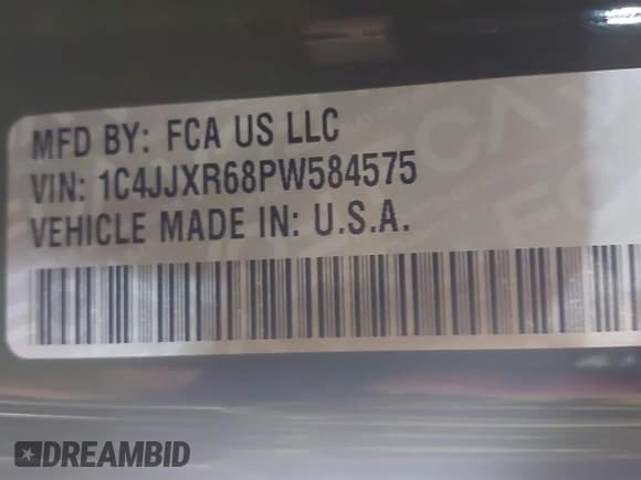 ✅ 2023 Jeep Wrangler Rubicon • VIN: 1C4JJXR68PW584575 • Лот: 41391275. Опубликован ранее на IAAI с пробегом 38 122 миль. Бесплатный доступ к архиву аукционных продаж из США и подробный отчёт об истории автомобиля на DreamBid. Изображение 9.