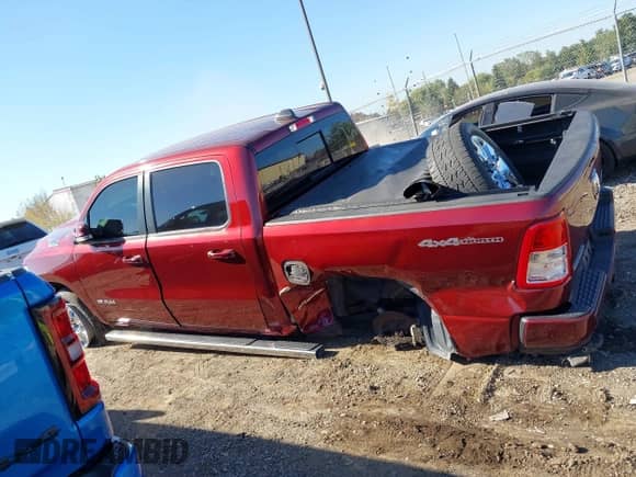 2020 Ram 1500 Lone Star with VIN 1C6SRFFT5LN241263, listed as a IAAI auction lot 43364887 with 74,259 mi miles and . Bid and sale history available at DreamBid. Image 14.