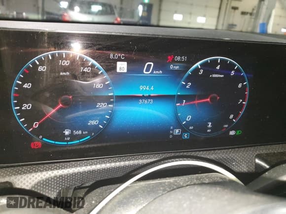 ✅ 2022 Mercedes-Benz A 220 • VIN: W1K3G4FB5NJ375981 • Lot: 51124005. Listed on Copart with 37,673 mi. Free auction sales archive from the USA and detailed vehicle history report at DreamBid. Image 9.