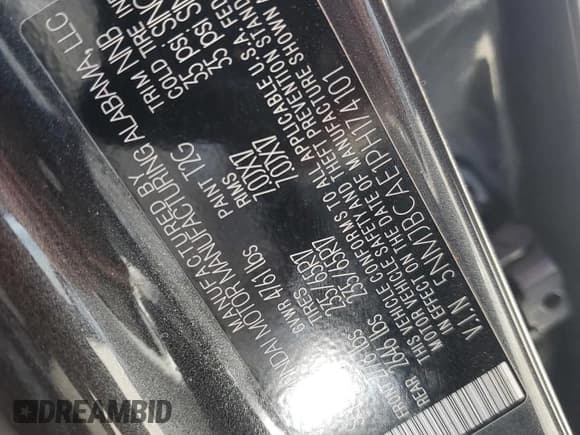 ✅ 2023 Hyundai Tucson SEL • VIN: 5NMJBCAE1PH174101 • Lot: 60095934. Listed on Copart with 7,271 mi. Free auction sales archive from the USA and detailed vehicle history report at DreamBid. Image 14.