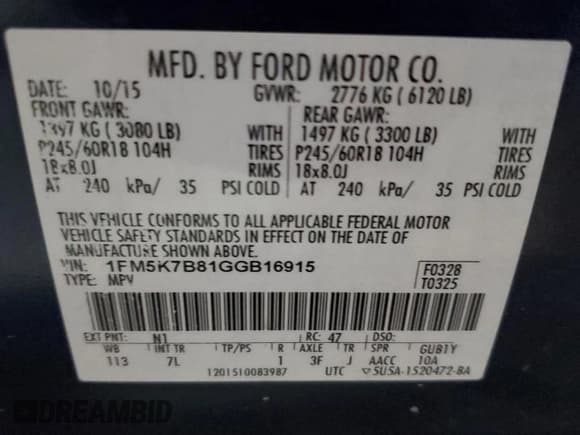 ✅ 2016 Ford Explorer • VIN: 1FM5K7B81GGB16915 • Лот: 51955045. Опубликован ранее на Copart с пробегом 156 194 миль. Бесплатный доступ к архиву аукционных продаж из США и подробный отчёт об истории автомобиля на DreamBid. Изображение 13.