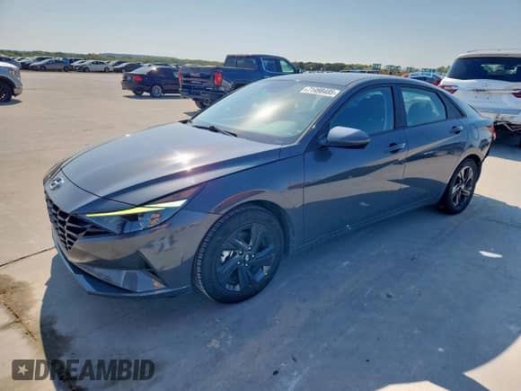 2023 Hyundai Elantra Blue with VIN KMHLM4AJ0PU069978, listed as a Copart auction lot 71498485 with 166,846 mi miles and Salvage title. Bid and sale history available at DreamBid. Image 1.