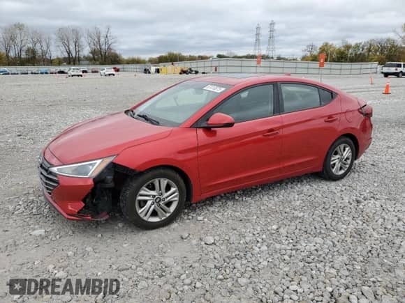 2020 Hyundai Elantra SEL with VIN 5NPD84LF1LH551644, listed as a Copart auction lot 87410875 with 47,018 mi miles and Salvage title. Bid and sale history available at DreamBid. Image 1.