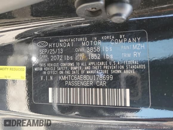 ✅ 2013 Hyundai Veloster Turbo • VIN: KMHTC6AE8DU178699 • Лот: 58932904. Опубликован ранее на Copart с пробегом 77 507 миль. Бесплатный доступ к архиву аукционных продаж из США и подробный отчёт об истории автомобиля на DreamBid. Изображение 12.