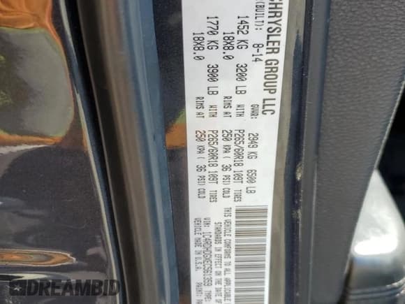 ✅ 2014 Dodge Durango Limited • VIN: 1C4RDHDGXEC561359 • Лот: 68947265. Опубликован ранее на Copart с пробегом 196 030 миль. Бесплатный доступ к архиву аукционных продаж из США и подробный отчёт об истории автомобиля на DreamBid. Изображение 13.