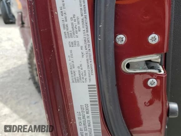 ✅ 2022 Ram 2500 Limited • VIN: 3C6UR5SL8NG131277 • Lot: 62543915. Listed on Copart with 32,333 mi. Free auction sales archive from the USA and detailed vehicle history report at DreamBid. Image 12.