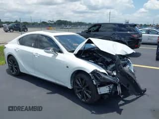 2025 Lexus IS 350 F Sport with VIN JTHBZ1B23S5083429, listed as a IAAI auction lot 42351236 with 2,497 mi miles and . Bid and sale history available at DreamBid. Image 1.