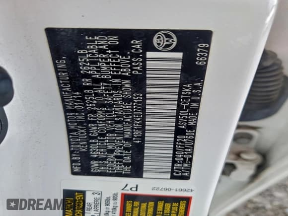 ✅ 2014 Toyota Camry SE • VIN: 4T1BF1FK4EU777153 • Лот: 94170225. Опубликован ранее на Copart с пробегом 109 388 миль. Бесплатный доступ к архиву аукционных продаж из США и подробный отчёт об истории автомобиля на DreamBid. Изображение 12.