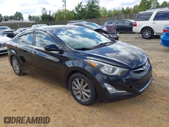 ✅ 2015 Hyundai Elantra SE • VIN: KMHDH4AE3FU261258 • Lot: 43357211. Listed on IAAI with 201,597 mi. Free auction sales archive from the USA and detailed vehicle history report at DreamBid. Image 1.