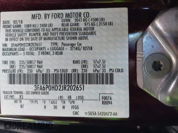 ✅ 2018 Ford Fusion SE • VIN: 3FA6P0HD2JR202651 • Lot: 43457599. Wystawiony na IAAI z przebiegiem 41 073 mil. Bezpłatny archiwum sprzedaży aukcyjnych z USA i szczegółowy raport historii pojazdu na DreamBid. Zdjęcie 9.