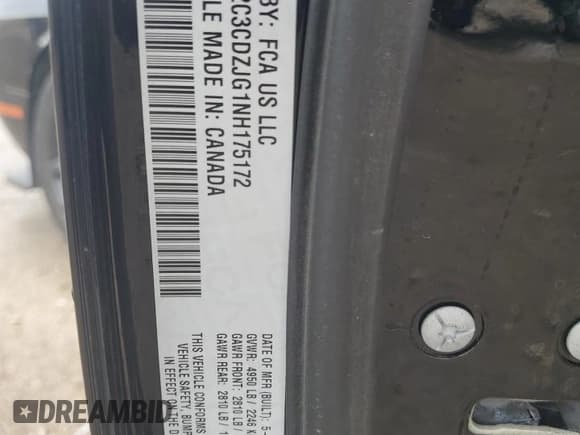 ✅ 2022 Dodge Challenger GT • VIN: 2C3CDZJG1NH175172 • Lot: 51247534. Wystawiony na Copart z przebiegiem 19 532 mil. Bezpłatny archiwum sprzedaży aukcyjnych z USA i szczegółowy raport historii pojazdu na DreamBid. Zdjęcie 12.
