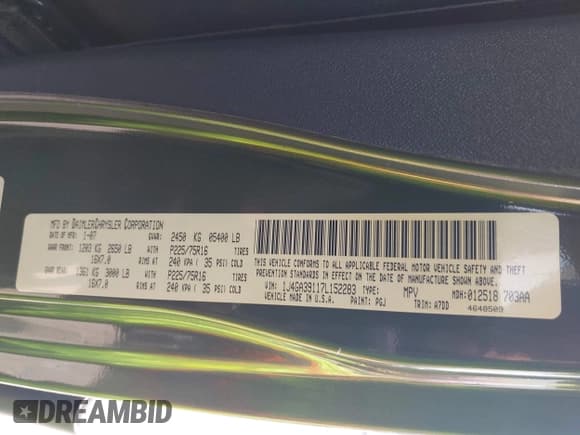 ✅ 2007 Jeep Wrangler X • VIN: 1J4GA39117L152283 • Lot: 43159028. Wystawiony na IAAI z przebiegiem 207 792 mil. Bezpłatny archiwum sprzedaży aukcyjnych z USA i szczegółowy raport historii pojazdu na DreamBid. Zdjęcie 9.