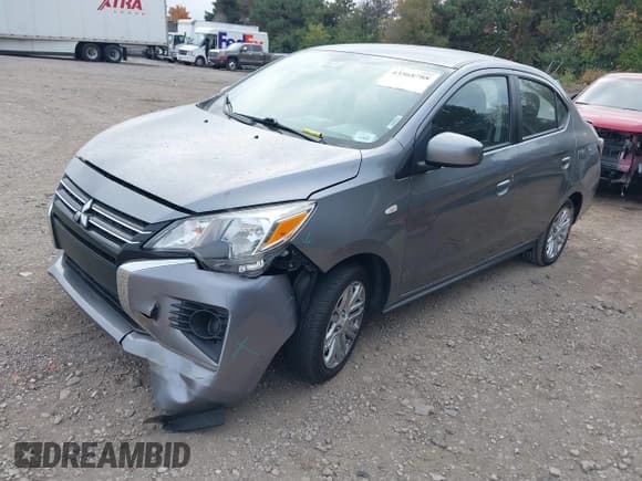 ✅ 2022 Mitsubishi Mirage ES • VIN: ML32FUFJ6NHF08972 • Lot: 43568788. Listed on IAAI with 60,569 mi. Free auction sales archive from the USA and detailed vehicle history report at DreamBid. Image 2.
