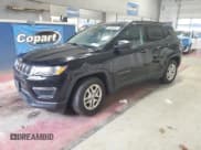 ✅ 2018 Jeep Compass Sport • VIN: 3C4NJCAB2JT463881 • Lot: 91565255. Listed on Copart with 97,612 mi. Free auction sales archive from the USA and detailed vehicle history report at DreamBid. Image 1.