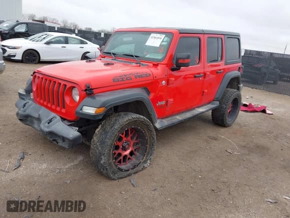 ✅ 2020 Jeep Wrangler Unlimited Willys • VIN: 1C4HJXDN8LW213889 • Lot: 41561034. Listed on IAAI with 97,489 mi. Free auction sales archive from the USA and detailed vehicle history report at DreamBid. Image 2.