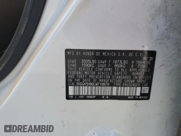 ✅ 2020 Honda Fit EX • VIN: 3HGGK5H86LM718879 • Лот: 41559483. Опубликован ранее на Copart с пробегом Не указан. Бесплатный доступ к архиву аукционных продаж из США и подробный отчёт об истории автомобиля на DreamBid. Изображение 12.