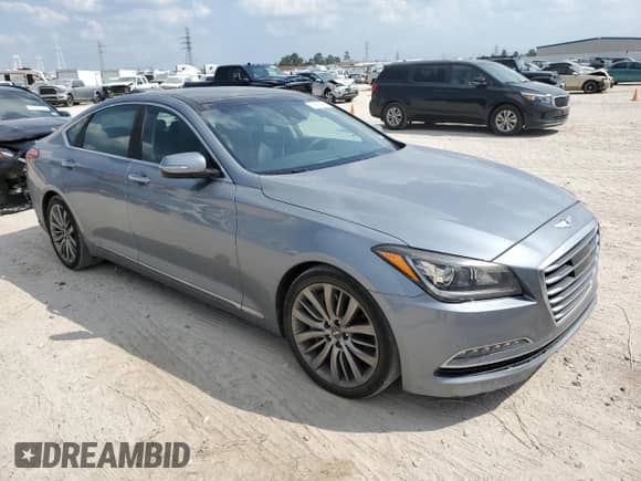 2015 Hyundai Genesis 5.0L with VIN KMHGN4JF9FU069664, listed as a Copart auction lot 71506054 with 122,835 mi miles and Salvage title. Bid and sale history available at DreamBid. Image 4.