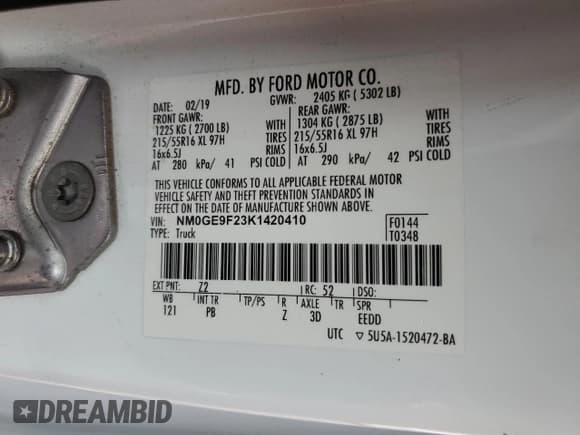 ✅ 2019 Ford Transit Connect XLT • VIN: NM0GE9F23K1420410 • Lot: 92728565. Wystawiony na Copart z przebiegiem 135 891 mil. Bezpłatny archiwum sprzedaży aukcyjnych z USA i szczegółowy raport historii pojazdu na DreamBid. Zdjęcie 13.