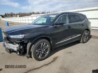 ✅ 2025 Acura MDX Advance • VIN: 5J8YE1H85SL018534 • Лот: 49787075. Опубликован ранее на Copart с пробегом 4 496 миль. Бесплатный доступ к архиву аукционных продаж из США и подробный отчёт об истории автомобиля на DreamBid. Изображение 1.