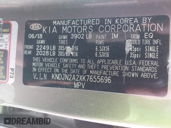 ✅ 2019 Kia Soul • VIN: KNDJN2A2XK7655696 • Lot: 43369258. Wystawiony na IAAI z przebiegiem 36 185 mil. Bezpłatny archiwum sprzedaży aukcyjnych z USA i szczegółowy raport historii pojazdu na DreamBid. Zdjęcie 9.