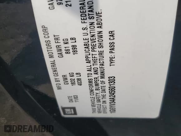 ✅ 2004 Cadillac XLR • VIN: 1G6YV34A245601303 • Lot: 57644265. Wystawiony na Copart z przebiegiem 27 898 mil. Bezpłatny archiwum sprzedaży aukcyjnych z USA i szczegółowy raport historii pojazdu na DreamBid. Zdjęcie 13.