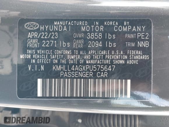 ✅ 2023 Hyundai Elantra SE • VIN: KMHLL4AGXPU575647 • Лот: 43420299. Опубликован ранее на IAAI с пробегом 25 509 миль. Бесплатный доступ к архиву аукционных продаж из США и подробный отчёт об истории автомобиля на DreamBid. Изображение 9.