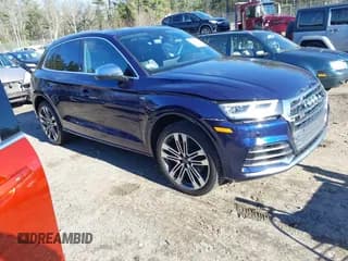 ✅ 2018 Audi SQ5 Premium Plus • VIN: WA1A4AFY9J2108161 • Lot: 43697458. Listed on IAAI with 107,151 mi. Free auction sales archive from the USA and detailed vehicle history report at DreamBid. Image 1.
