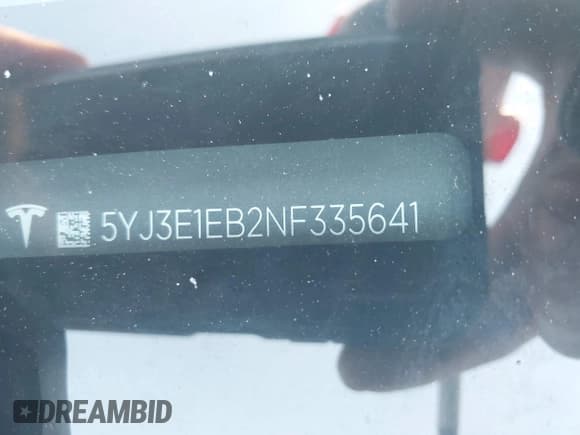 ✅ 2022 Tesla Model 3 Long Range • VIN: 5YJ3E1EB2NF335641 • Lot: 42044108. Listed on IAAI with 47,505 mi. Free auction sales archive from the USA and detailed vehicle history report at DreamBid. Image 9.