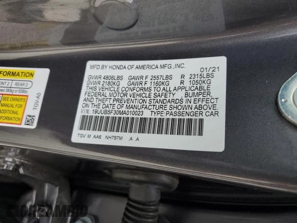 ✅ 2021 Acura TLX • VIN: 19UUB5F30MA010023 • Лот: 81903645. Опубликован ранее на Copart с пробегом 35 853 миль. Бесплатный доступ к архиву аукционных продаж из США и подробный отчёт об истории автомобиля на DreamBid. Изображение 13.