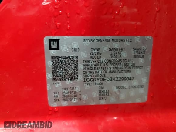 ✅ 2019 Chevrolet Silverado 1500 LT • VIN: 1GCRYDED3KZ299047 • Lot: 73663294. Wystawiony na Copart z przebiegiem 98 476 mil. Bezpłatny archiwum sprzedaży aukcyjnych z USA i szczegółowy raport historii pojazdu na DreamBid. Zdjęcie 15.