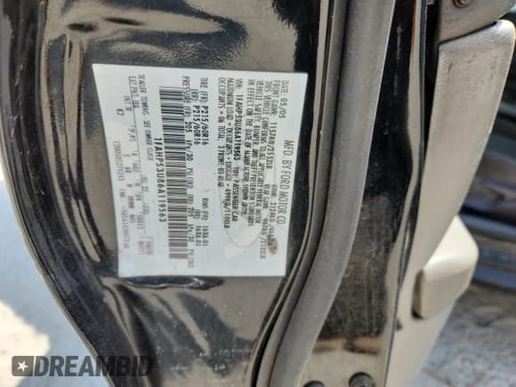 ✅ 2006 Ford Taurus SE • VIN: 1FAHP53U86A119563 • Lot: 70902275. Listed on Copart with 154,870 mi. Free auction sales archive from the USA and detailed vehicle history report at DreamBid. Image 12.