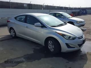 ✅ 2016 Hyundai Elantra SE • VIN: 5NPDH4AE7GH739925 • Lot: 43605930. Listed on IAAI with 106,418 mi. Free auction sales archive from the USA and detailed vehicle history report at DreamBid. Image 1.
