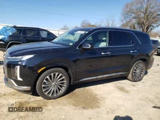 ✅ 2024 Hyundai Palisade Calligraphy • VIN: KM8R7DGE2RU754904 • Лот: 46183535. Опубликован ранее на Copart с пробегом 8 504 миль. Бесплатный доступ к архиву аукционных продаж из США и подробный отчёт об истории автомобиля на DreamBid. Изображение 1.