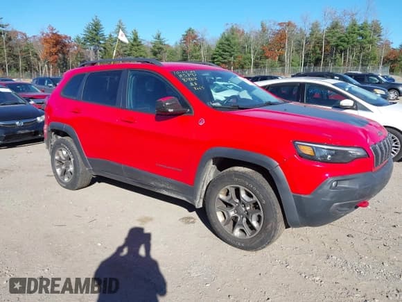 ✅ 2019 Jeep Cherokee Trailhawk • VIN: 1C4PJMBX7KD298488 • Lot: 40697687. Listed on IAAI with 127,060 mi. Free auction sales archive from the USA and detailed vehicle history report at DreamBid. Image 1.