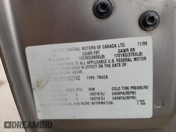 ✅ 2000 Chevrolet Silverado 1500 • VIN: 2GCEC19V1Y1192742 • Лот: 77984923. Опубликован ранее на Copart с пробегом 197 139 миль. Бесплатный доступ к архиву аукционных продаж из США и подробный отчёт об истории автомобиля на DreamBid. Изображение 12.