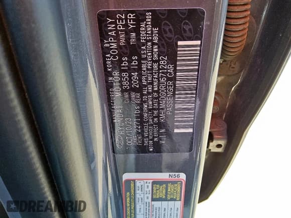 ✅ 2024 Hyundai Elantra SEL • VIN: KMHLM4DG0RU671282 • Lot: 72103885. Wystawiony na Copart z przebiegiem 70 915 mil. Bezpłatny archiwum sprzedaży aukcyjnych z USA i szczegółowy raport historii pojazdu na DreamBid. Zdjęcie 12.