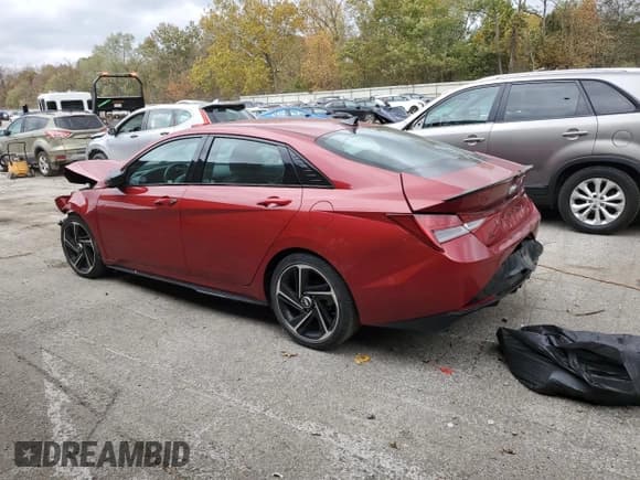 ✅ 2023 Hyundai Elantra N Line • VIN: KMHLR4AFXPU480009 • Lot: 86874635. Listed on Copart with 41,362 mi. Free auction sales archive from the USA and detailed vehicle history report at DreamBid. Image 2.