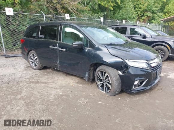 ✅ 2018 Honda Odyssey Elite • VIN: 5FNRL6H94JB026298 • Lot: 43446434. Listed on IAAI with 75,665 mi. Free auction sales archive from the USA and detailed vehicle history report at DreamBid. Image 1.