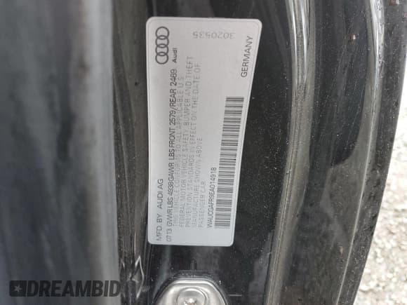 ✅ 2014 Audi S5 Premium Plus • VIN: WAUCGAFR9EA014918 • Lot: 81238915. Wystawiony na Copart z przebiegiem 82 636 mil. Bezpłatny archiwum sprzedaży aukcyjnych z USA i szczegółowy raport historii pojazdu na DreamBid. Zdjęcie 12.