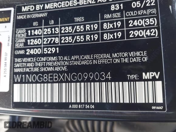 ✅ 2022 Mercedes-Benz GLC 300 • VIN: W1N0G8EBXNG099034 • Lot: 43366522. Wystawiony na IAAI z przebiegiem 55 135 mil. Bezpłatny archiwum sprzedaży aukcyjnych z USA i szczegółowy raport historii pojazdu na DreamBid. Zdjęcie 9.