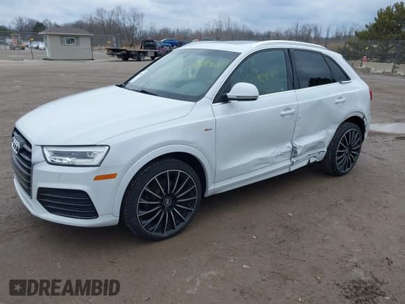 ✅ 2017 Audi Q3 Prestige • VIN: WA1GCCFS7HR011966 • Lot: 41690688. Listed on IAAI with 130,987 mi. Free auction sales archive from the USA and detailed vehicle history report at DreamBid. Image 2.