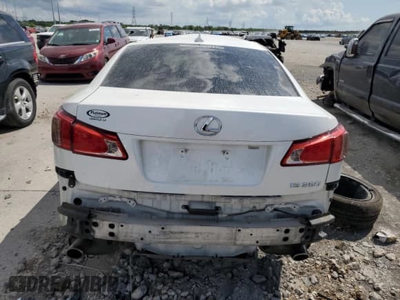 ✅ 2011 Lexus IS 250 • VIN: JTHBF5C28B5148676 • Lot: 58065545. Listed on Copart with Not provided. Free auction sales archive from the USA and detailed vehicle history report at DreamBid. Image 6.