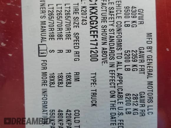 ✅ 2014 Chevrolet Silverado 2500HD LT • VIN: 1GC1KXCGXEF171200 • Лот: 90451825. Опубликован ранее на Copart с пробегом 87 697 миль. Бесплатный доступ к архиву аукционных продаж из США и подробный отчёт об истории автомобиля на DreamBid. Изображение 13.