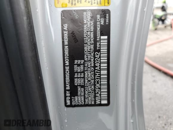 ✅ 2017 BMW 2 Series 230i • VIN: WBA2F9C37H7A40242 • Lot: 81603445. Listed on Copart with 95,075 mi. Free auction sales archive from the USA and detailed vehicle history report at DreamBid. Image 12.